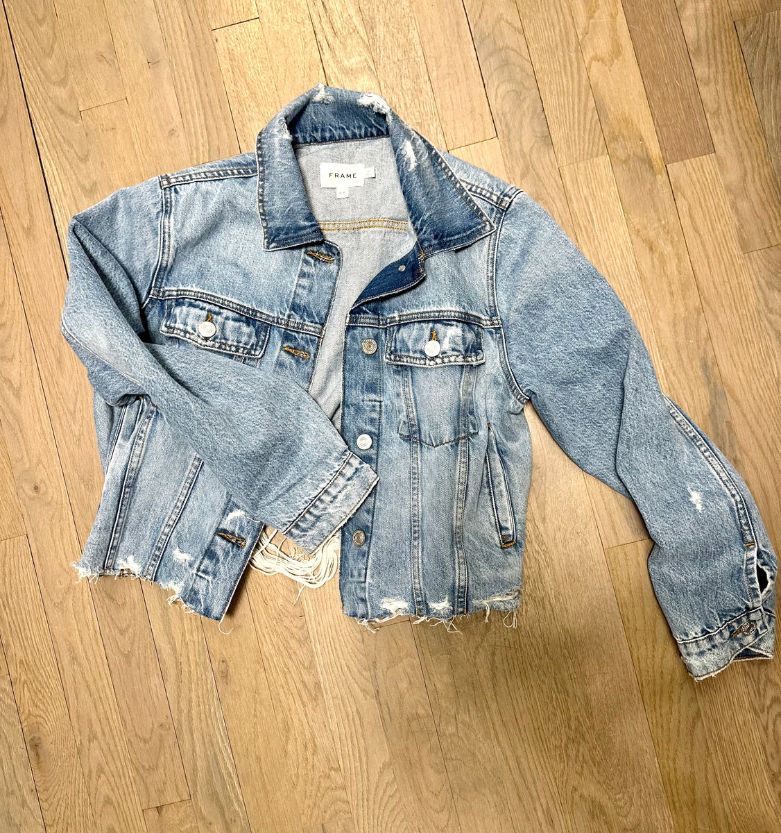 Vintage Denim Distressed Jacket – West2westport.com