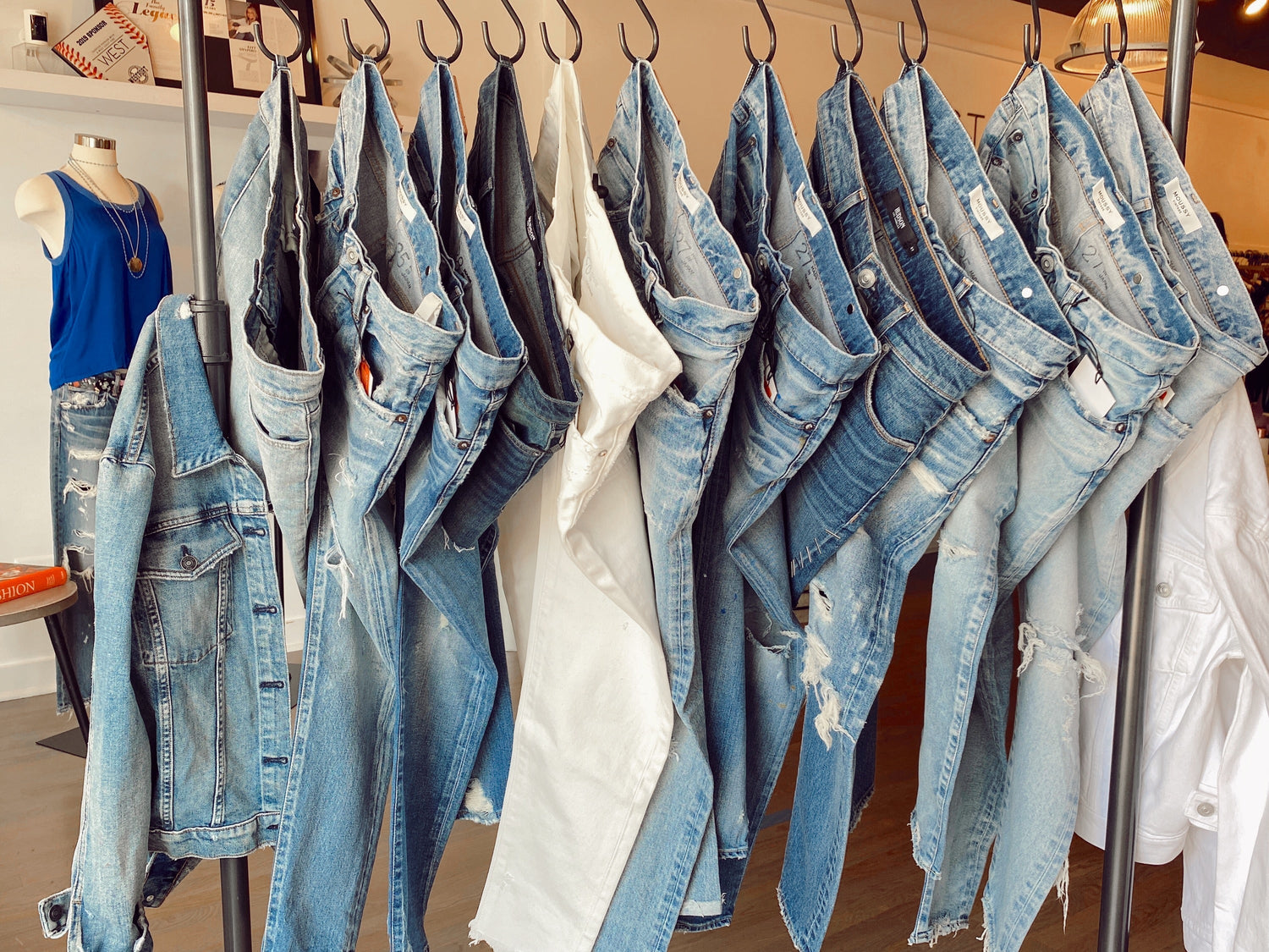 WEST loves denim. Westport Connecticut women's boutique carries Moussy, R13, Re/Done, Frame.